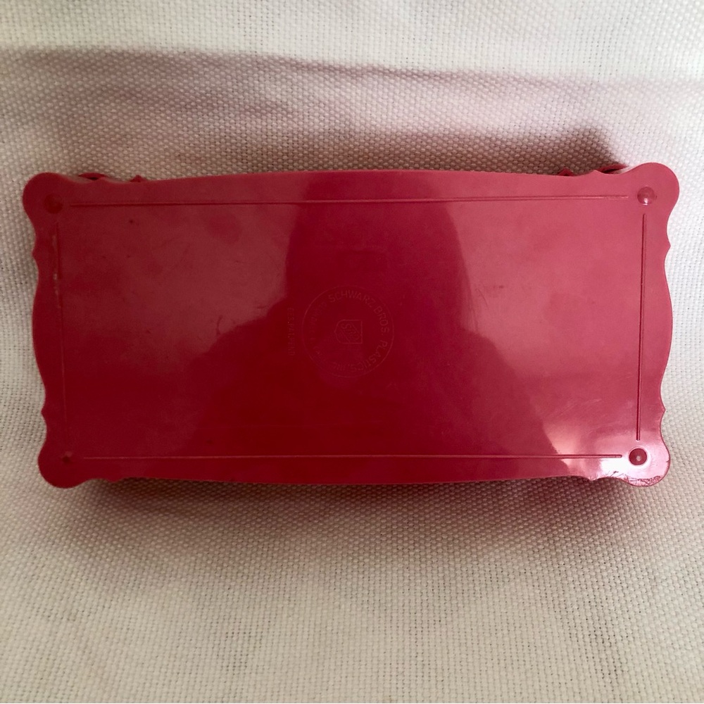 Vintage mid century 60's Plastic Pink Schwarz Bros Tissue Box Cover Floral - Picture 11 of 16